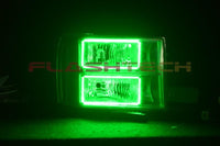 GMC Sierra V.3 Fusion Color Change Headlight & LED Halo Fog Light Kit 2007-2013