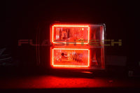 GMC Sierra V.3 Fusion Color Change Headlight & LED Halo Fog Light Kit 2007-2013