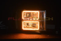 GMC Sierra V.3 Fusion Color Change Headlight & LED Halo Fog Light Kit 2007-2013