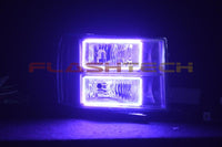 GMC Sierra V.3 Fusion Color Change Headlight & LED Halo Fog Light Kit 2007-2013