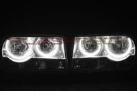 Chrysler 300 White Headlight & LED Halo Fog Light Kit 2005-2010