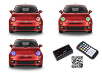 Fiat 500 V.3 Fusion Color Change LED Halo Headlight Kit 2012-2013