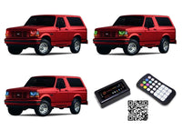Ford Bronco V.3 Fusion Color Change LED Halo Headlight Kit 1992-1996
