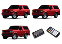 Ford Bronco V.3 Fusion Color Change LED Halo Headlight Kit 1992-1996