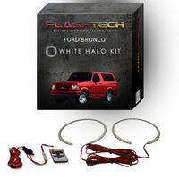 Ford Bronco White LED Halo Headlight Kit 1992-1996