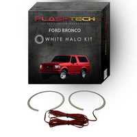 Ford Bronco White LED Halo Headlight Kit 1992-1996