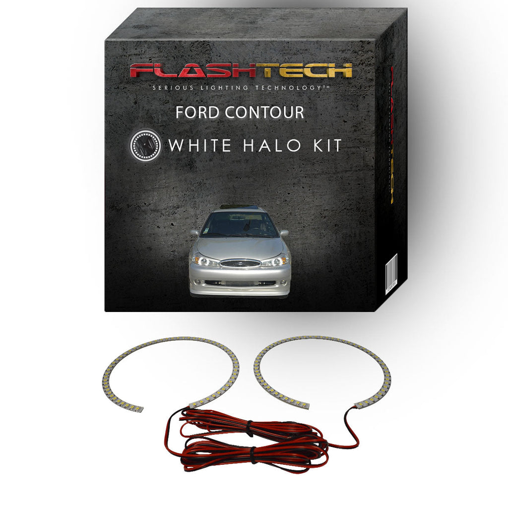 Ford Contour White LED Halo Headlight Kit 1998-2000