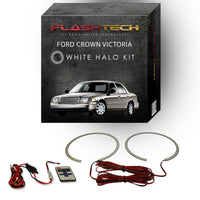 Ford Crown Victoria White LED Halo Headlight Kit 1998-2011