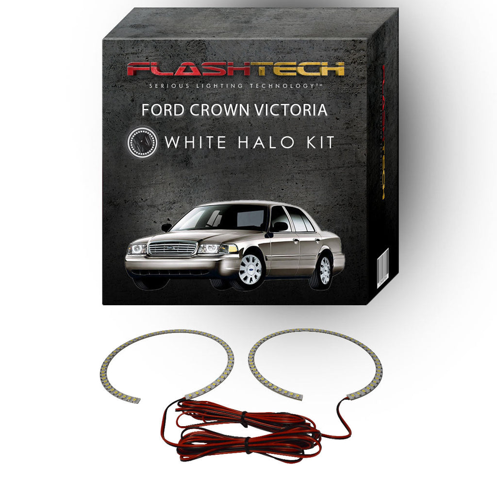 Ford Crown Victoria White LED Halo Headlight Kit 1998-2011