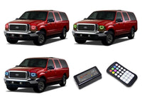Ford Excursion V.3 Fusion Color Change LED Halo Headlight Kit 2000-2004