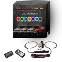 Ford Excursion V.3 Fusion Color Change LED Halo Headlight Kit 2000-2004
