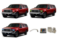 Ford Excursion V.3 Fusion Color Change LED Halo Headlight Kit 2000-2004