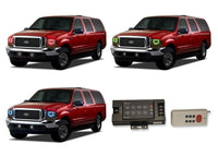 Ford Excursion V.3 Fusion Color Change LED Halo Headlight Kit 2000-2004