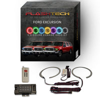 Ford Excursion V.3 Fusion Color Change LED Halo Headlight Kit 2000-2004