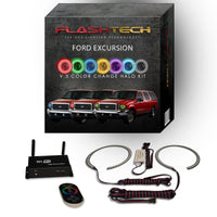Ford Excursion V.3 Fusion Color Change LED Halo Headlight Kit 2000-2004