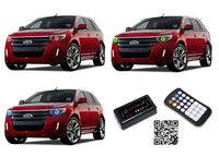 Ford Edge V.3 Fusion Color Change LED Halo Headlight Kit 2011-2014