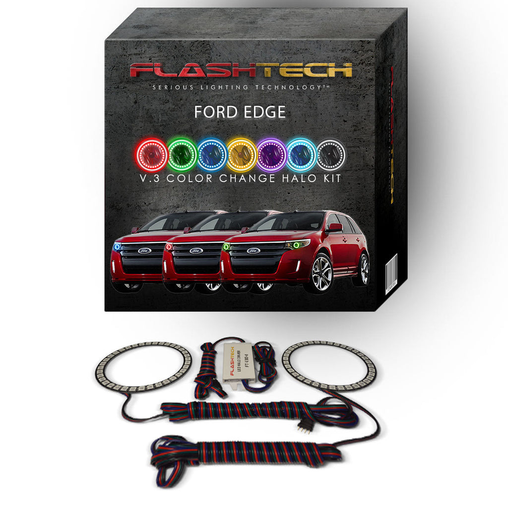 Ford Edge V.3 Fusion Color Change LED Halo Headlight Kit 2011-2014