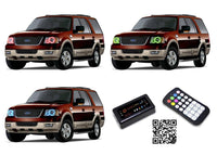 Ford Expedition V.3 Fusion Color Change LED Halo Headlight Kit 2003-2006