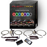 Ford Expedition V.3 Fusion Color Change LED Halo Headlight Kit 2003-2006
