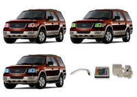 Ford Expedition V.3 Fusion Color Change LED Halo Headlight Kit 2003-2006