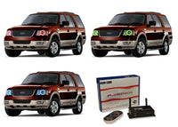 Ford Expedition V.3 Fusion Color Change LED Halo Headlight Kit 2003-2006