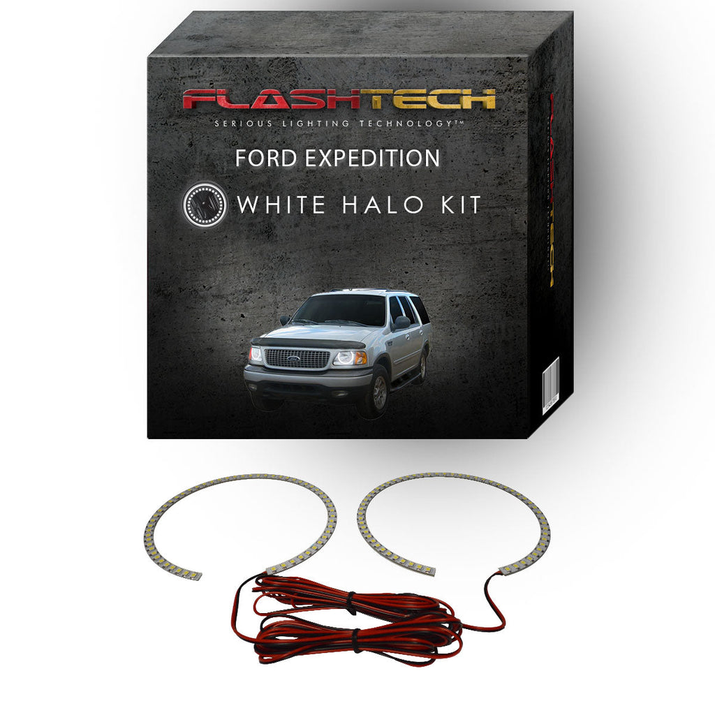 Ford Expedition White LED Halo Headlight Kit 1997-2002