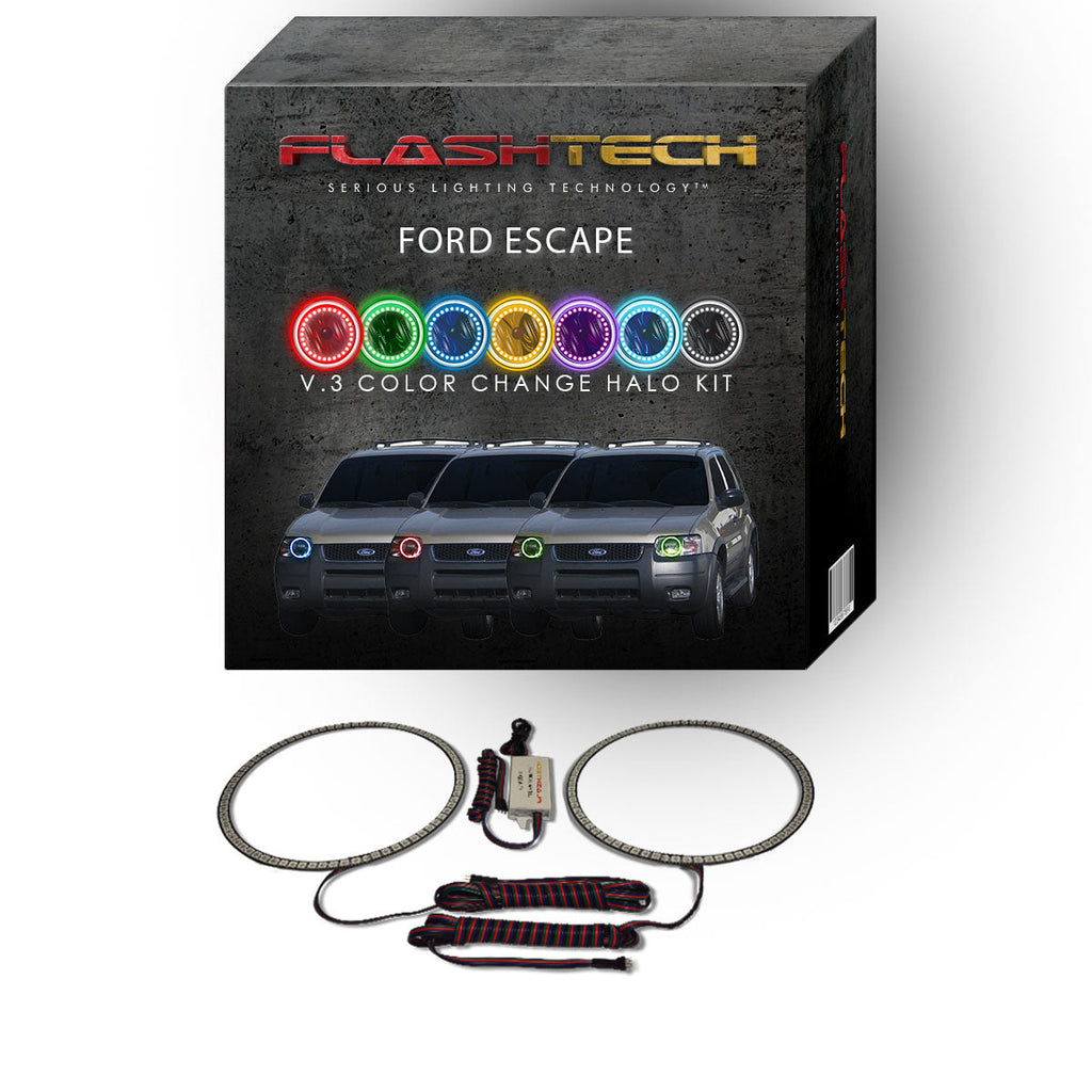 Ford Escape V.3 Fusion Color Change LED Halo Headlight Kit 2001-2004