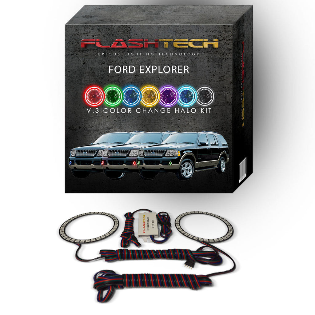Ford Explorer V.3 Fusion Color Change LED Halo Fog Light Kit 2002-2005