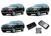 Ford Explorer V.3 Fusion Color Change Headlight & LED Halo Fog Light Kit 2002-2005