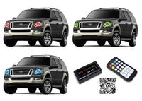 Ford Explorer V.3 Fusion Color Change LED Halo Headlight Kit 2006-2010