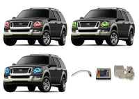 Ford Explorer V.3 Fusion Color Change LED Halo Headlight Kit 2006-2010