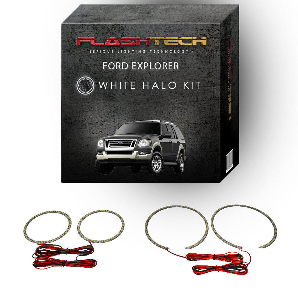Ford Explorer White LED Halo Headlight Kit 2006-2010