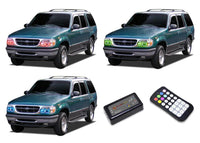 Ford Explorer V.3 Fusion Color Change LED Halo Headlight Kit 1995-2001