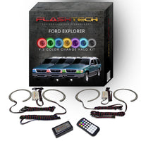 Ford Explorer V.3 Fusion Color Change LED Halo Headlight Kit 1995-2001