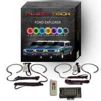 Ford Explorer V.3 Fusion Color Change LED Halo Headlight Kit 1995-2001