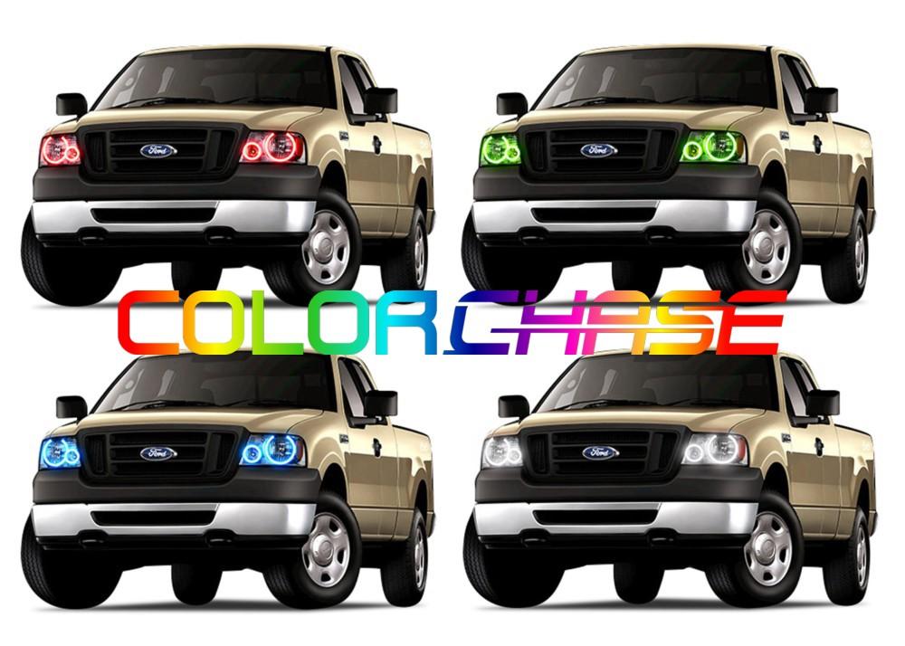 Ford F150 ColorChase LED Halo Headlight Kit 2004-2008