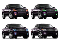 Ford F150 V.3 Fusion Color Change Headlight & LED Halo Fog Light Kit 2004-2008