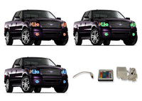 Ford F150 V.3 Fusion Color Change Headlight & LED Halo Fog Light Kit 2004-2008