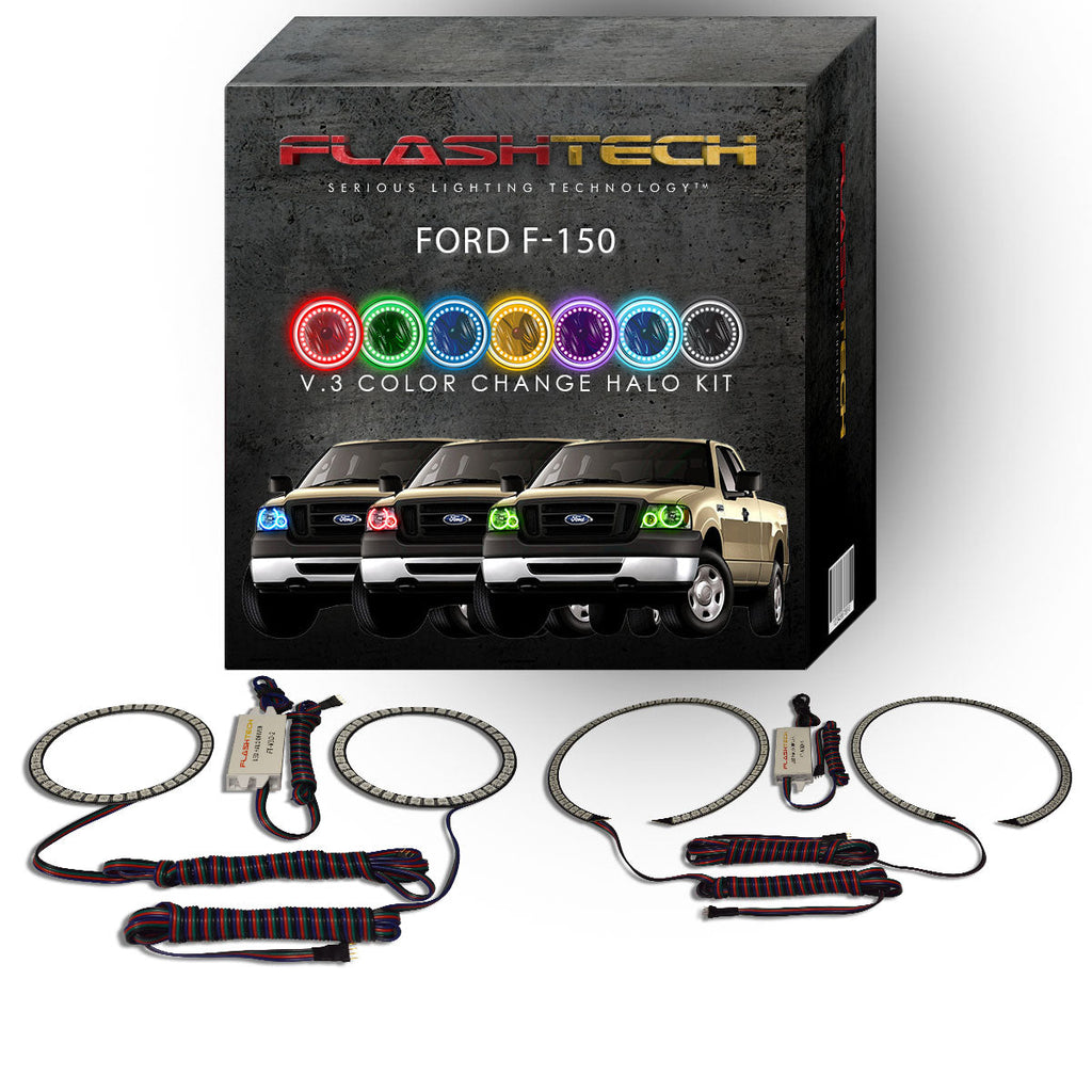 Ford F150 V.3 Fusion Color Change LED Halo Headlight Kit 2004-2008