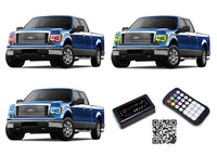 Ford F150 V.3 Fusion Color Change Headlight & LED Halo Fog Light Kit 2009-2015