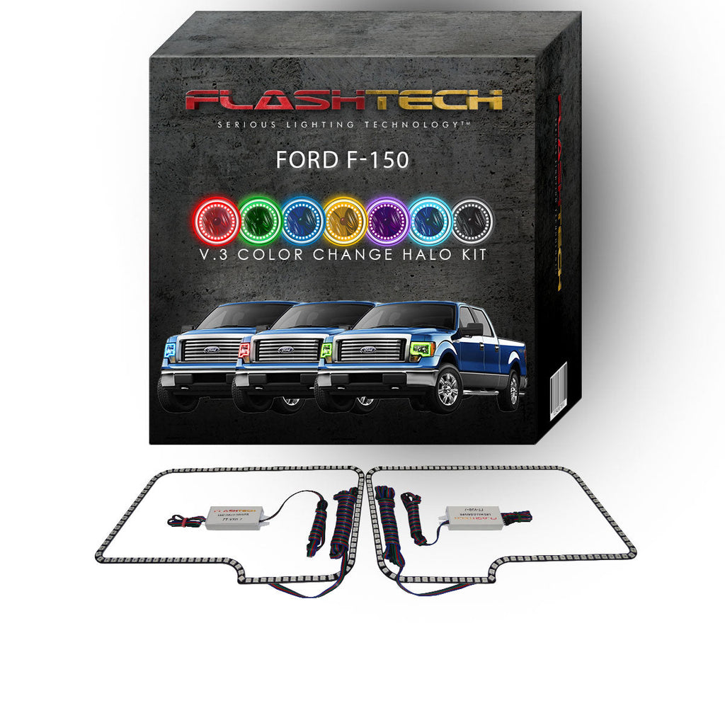 Ford F150 V.3 Fusion Color Change LED Halo Headlight Kit 2009-2015