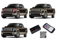 Ford F150 Projector V.3 Fusion Color Change LED Halo Headlight Kit 2013-2014