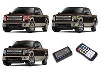 Ford F150 Projector V.3 Fusion Color Change LED Halo Headlight Kit 2013-2014