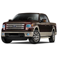 Ford F150 Projector ColorChase Headlight & LED Halo Fog Light Kit 2013-2014