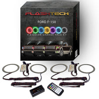 Ford F150 Projector V.3 Fusion Color Change Headlight & LED Halo Fog Light Kit 2013-2014