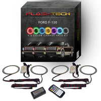 Ford F150 Projector V.3 Fusion Color Change Headlight & LED Halo Fog Light Kit 2013-2014