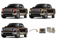 Ford F150 Projector V.3 Fusion Color Change Headlight & LED Halo Fog Light Kit 2013-2014