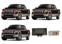 Ford F150 Projector V.3 Fusion Color Change Headlight & LED Halo Fog Light Kit 2013-2014