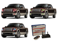 Ford F150 Projector V.3 Fusion Color Change Headlight & LED Halo Fog Light Kit 2013-2014