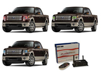 Ford F150 Projector V.3 Fusion Color Change LED Halo Headlight Kit 2013-2014